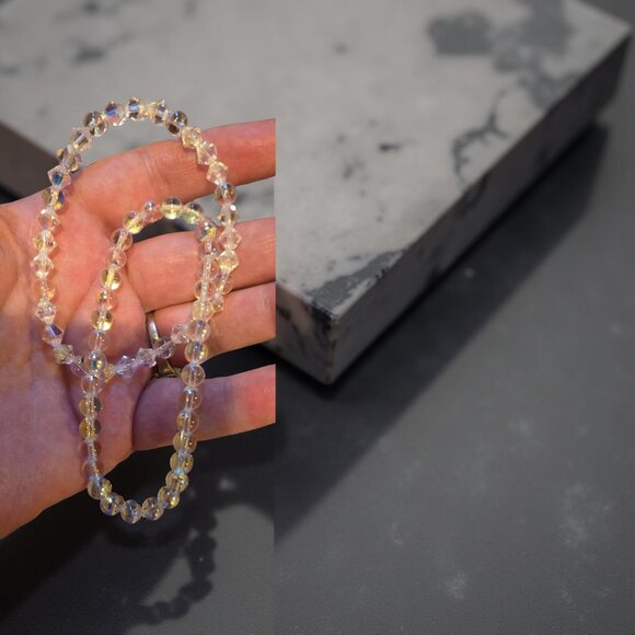 Set of 2 Genuine Swarovski Crystal Bracelets~ One round ab one bi cone and round - Picture 5 of 5